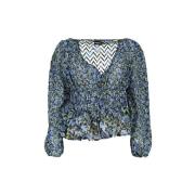 Sweater Desigual Blouse met bloemenprint - Blauw