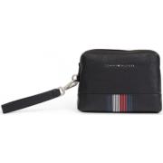 Tas Tommy Hilfiger Leren Travel Toilettas voor Heren Zwart