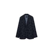 Blazer Desigual Floral Blazer Pinstripe Long Sleeve