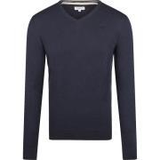 Sweater Mcgregor Trui Merinowol V-Hals Navy