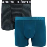 Boxers Björn Borg Performance Boxers 2-Pack Zwart Petrol