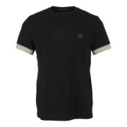 T-shirt Korte Mouw Fred Perry Striped Cuff T-Shirt