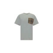 Overhemd Burberry Katoenen T-shirt met geribbelde ronde hals en archie...