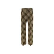 Broek Burberry Hoge taille wollen broek met Archivio ruitpatroon