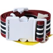 Riem Costume National Gestreepte canvas tailleriem met gesp