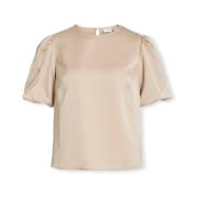 Blouse Vila Noos Top Ellette - Cement