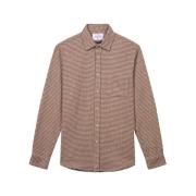 Overhemd Lange Mouw Portuguese Flannel Abstract Pied Poule Shirt - Bro...