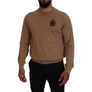 Sweater D&amp;G Trui met ronde hals beige embleem