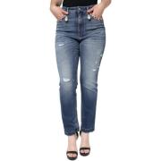 Broek D&amp;G HighWaist Distressed Jeans ParelVerfraaide Stijl