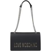 Tas Love Moschino Schoudertas met effen patroon en clipsluiting