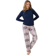 Pyjama's / nachthemden Lisca Ocean Pyjamabroek grote top lange mouwen