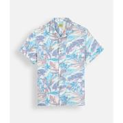 Overhemd Lange Mouw Oxbow Viscose bedrukt overhemd met korte mouwen TR...