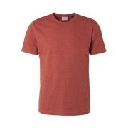 T-shirt No Excess T-Shirt Streep Melange Rood