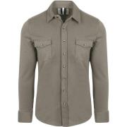 Sweater Profuomo Overshirt Western Jersey Olijfgroen