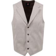 Blazer Suitable Gilet Ruiten Zand