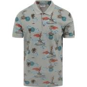 T-shirt No Excess Poloshirt Print Groen