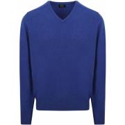 Sweater William Lockie Pullover Lamswol V Persian Royal Blue