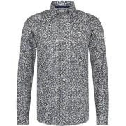 Overhemd Lange Mouw State Of Art Overhemd Poplin Print Blauw Rood