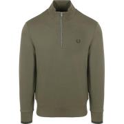 Sweater Fred Perry Half Zip Trui Olijfgroen
