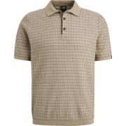 T-shirt Vanguard Poloshirt Knitted Checks Beige