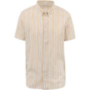 Overhemd Lange Mouw Knowledge Cotton Apparel Overhemd Streep Beige