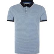 T-shirt Suitable Oxford Polo Blauw