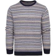 Sweater Suitable Prestige Fair Isle Pullover Beige