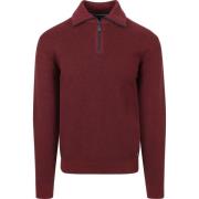 Sweater Casa Moda Halfzip Trui Bordeaux