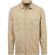 Overhemd Lange Mouw Marc O'Polo Overhemd Twill Flanel Beige