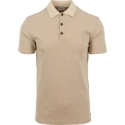 T-shirt No Excess Poloshirt Structuur Beige