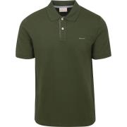 T-shirt Gant Contrast Piqué Poloshirt Donkergroen