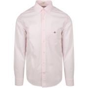Overhemd Lange Mouw Gant Poplin Banker Overhemd Streep Lichtroze