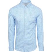 Overhemd Lange Mouw Desoto Overhemd Monochrome Streep Blauw
