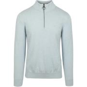 Sweater Barbour Half Zip Trui Lichtblauw