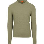 Sweater Suitable Trui Structure Slub Olijfgroen