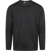 Sweater Olymp Trui O-Hals Wol Antraciet