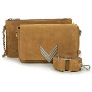 Schoudertas Ikks 111 WESTERN COL CAMEL DECOUPE SUEDE