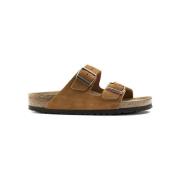 Sandalen BIRKENSTOCK Arizona SF Suede Leather Narrow - Mink