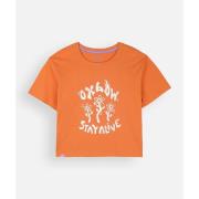 T-shirt Korte Mouw Oxbow Cropped T-shirt met print op de rug EXTAZ