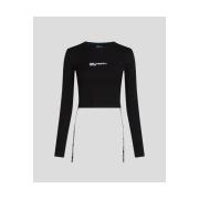 T-shirt Karl Lagerfeld A1W17037 LS RIBBED