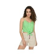 Blouse Only Top Caro Strap Linen - Summer Green