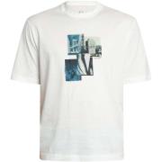 T-shirt Korte Mouw EAX T-shirt met stadsafbeelding