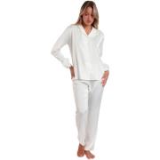 Pyjama's / nachthemden Admas Satijnen pyjamashirt en afneembare verenb...