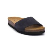 Slippers Frau NABUK BLU