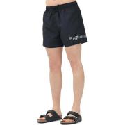 Zwembroek Ea7 Emporio Armani Logo Swim Shorts Black/Silver Logo