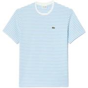T-shirt Lacoste Striped Heavy Cotton T-Shirt White/Blue
