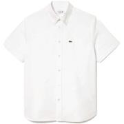 Overhemd Lange Mouw Lacoste Regular Fit Short Sleeved Oxford Shirt Whi...