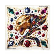 Sjaal Alberto Cabale Grote zijden vierkant Metal Panther Zoé