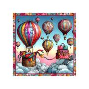 Sjaal V 1969 Zijden vierkant Airballoons