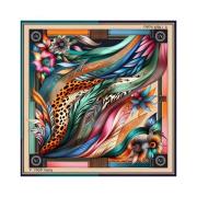 Sjaal V 1969 Leo Feather Zijden Vierkant